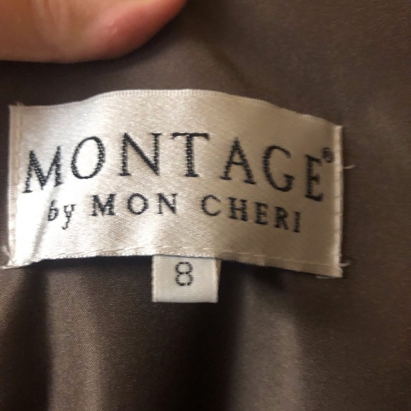 Montage mocha evening gown - Picture 8 of 8